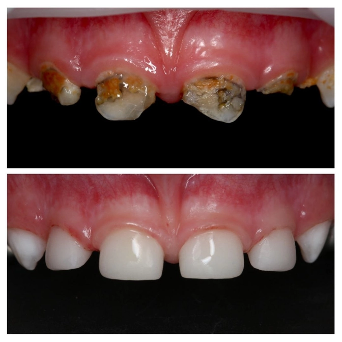 Лечение молочных зубов малыша под наркозом 