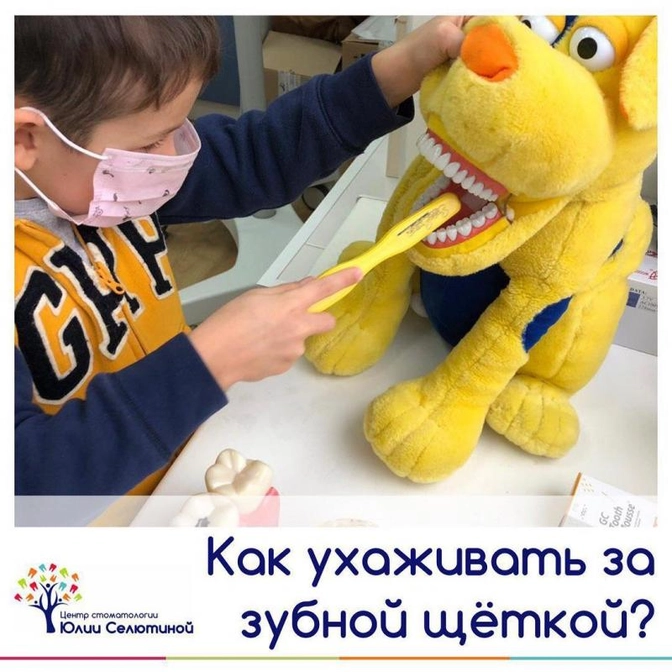 Уход за зубной щеткой.